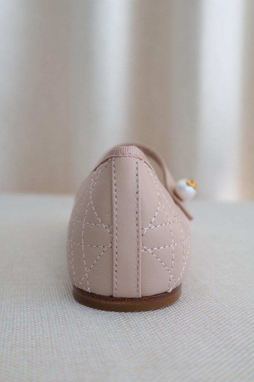 Dior Ballet Flat Rose Quartz Quilted Cannage Calfskin (Whatsapp for Price & Grade)