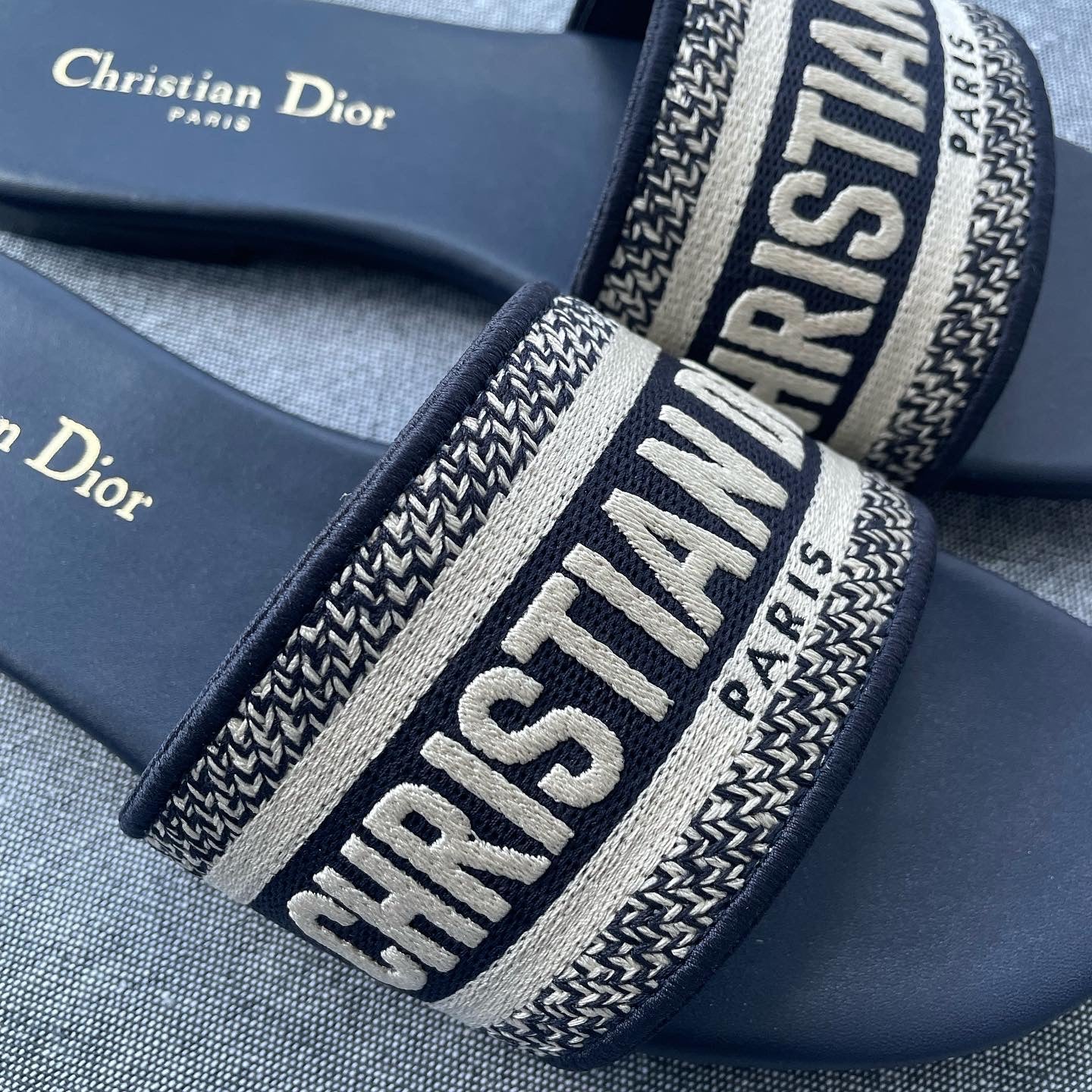 Dior Slides Navy (Whatsapp for Price & Grade)