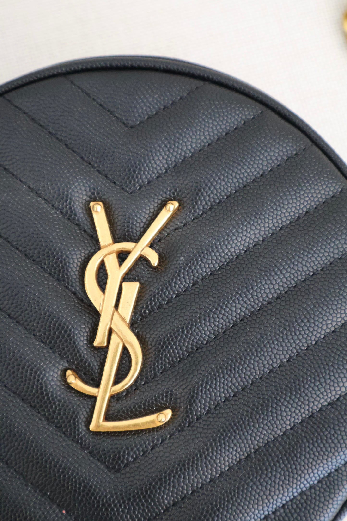 YSL Monogramme Round Bag Black (Whatsapp for Price & Grade)