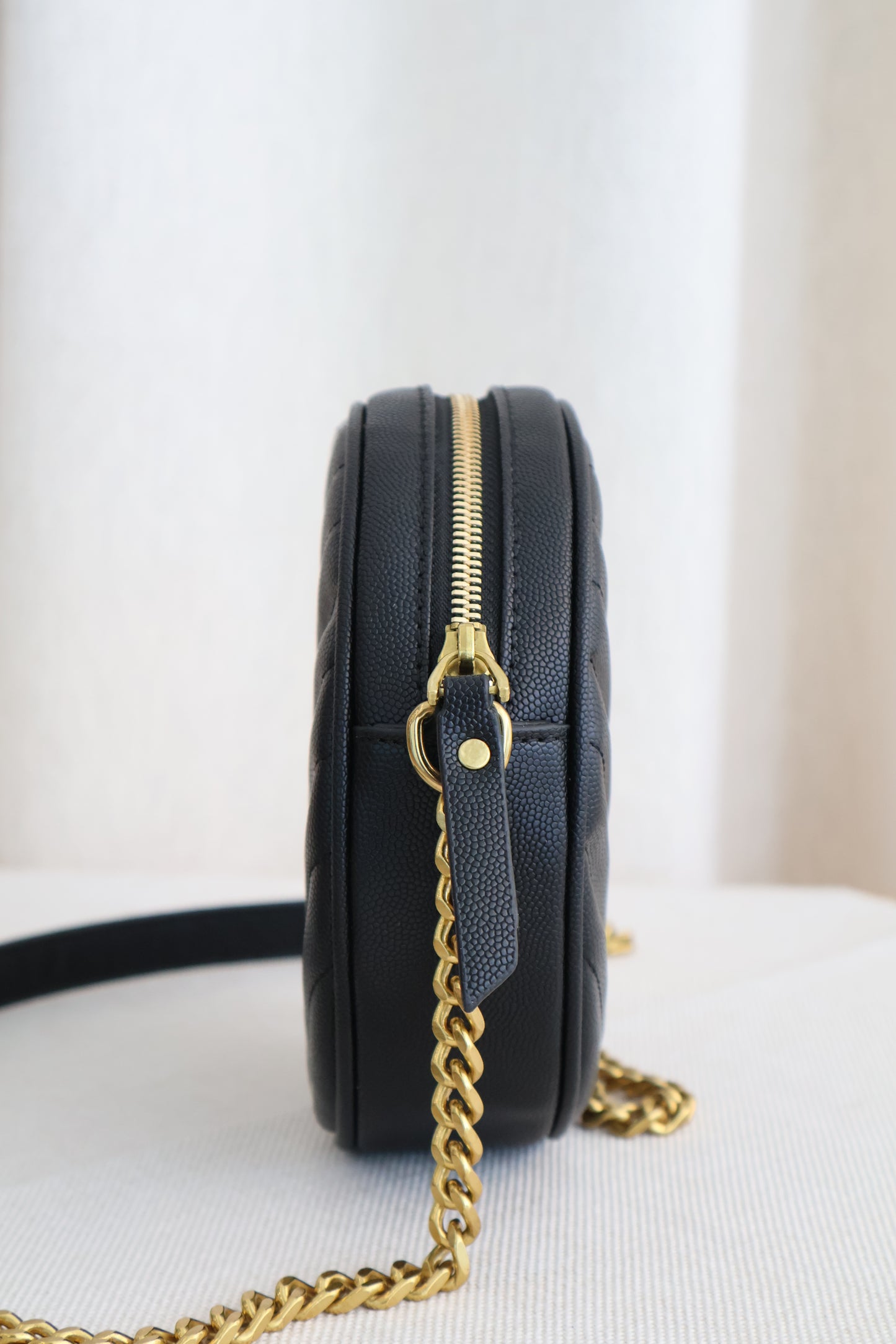 YSL Monogramme Round Bag Black (Whatsapp for Price & Grade)