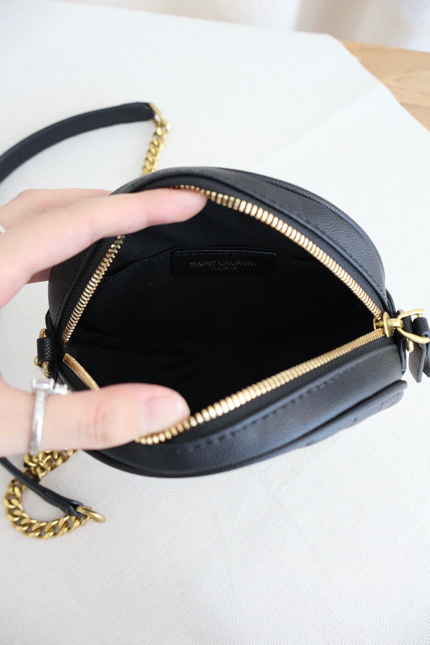 YSL Monogramme Round Bag Black (Whatsapp for Price & Grade)
