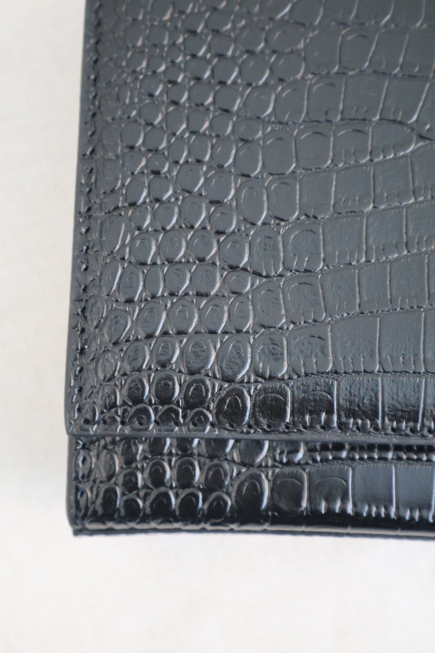 YSL WOC bag Black x Silver Croc Skin (Whatsapp for Price & Grade)
