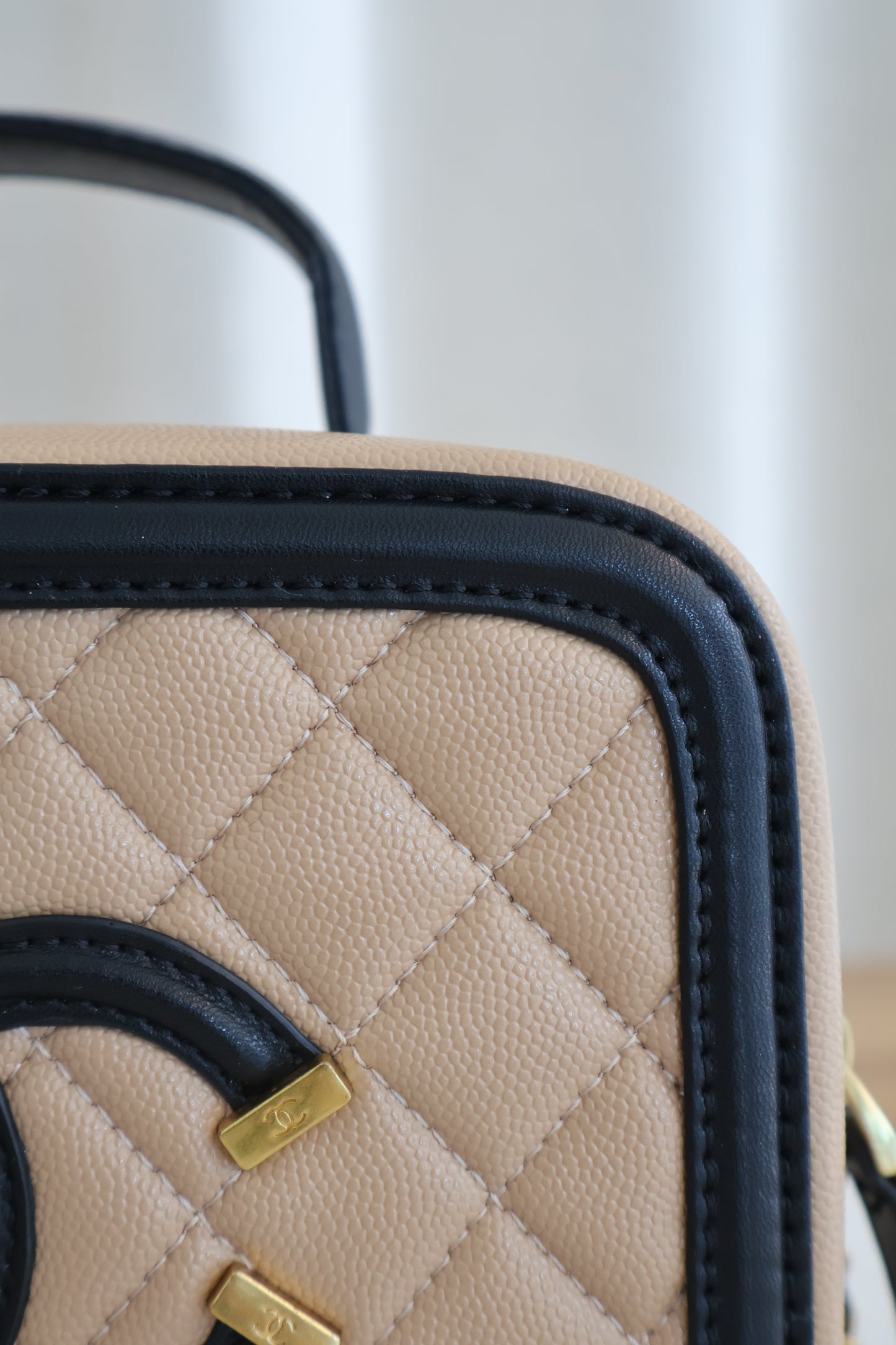 Chanel Vanity Case Beige x Black (Whatsapp for Price & Grade)