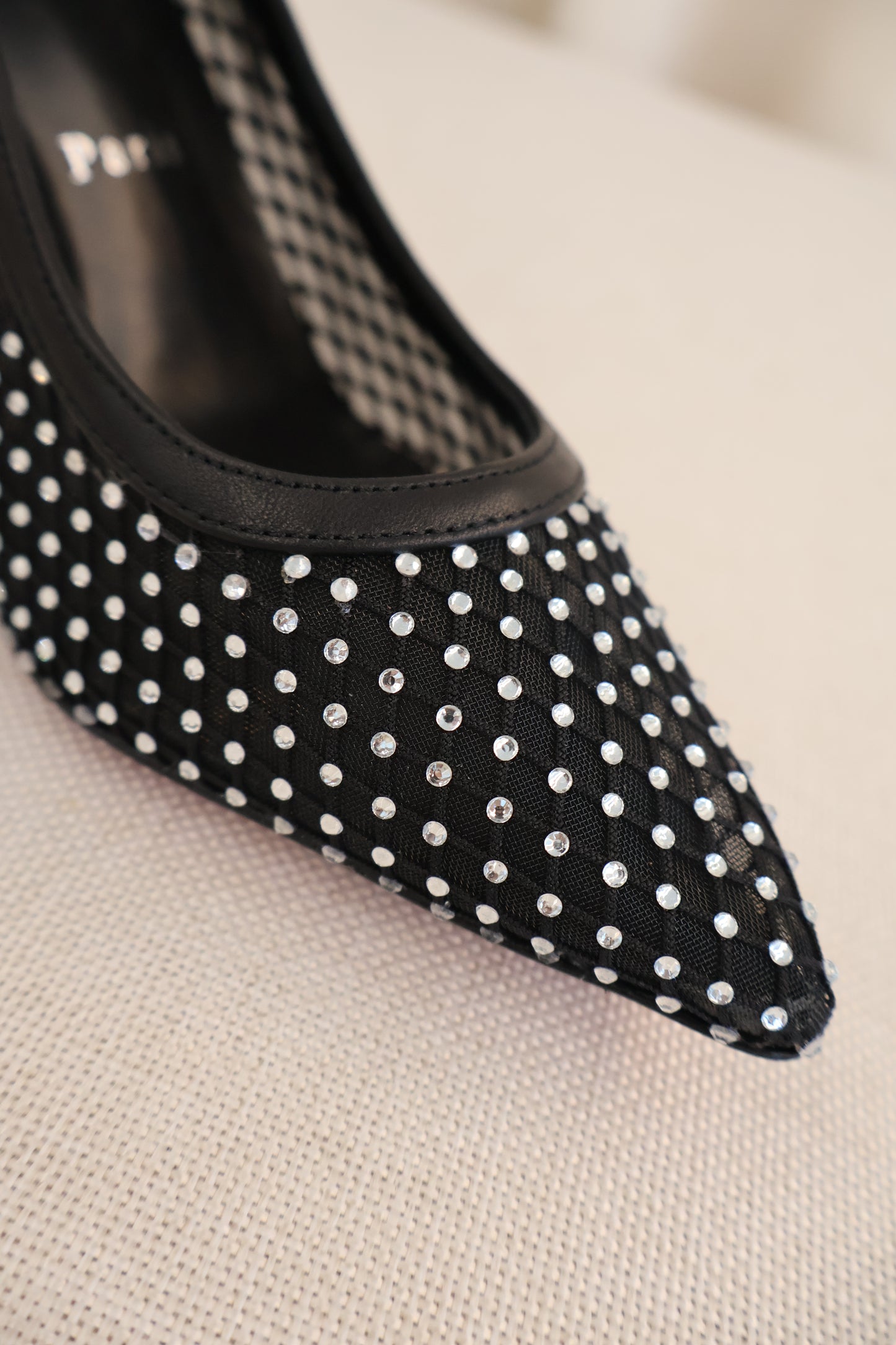 Christian Louboutin Apostropha 80 Mesh Black Heels (Whatsapp for Price & Grade)