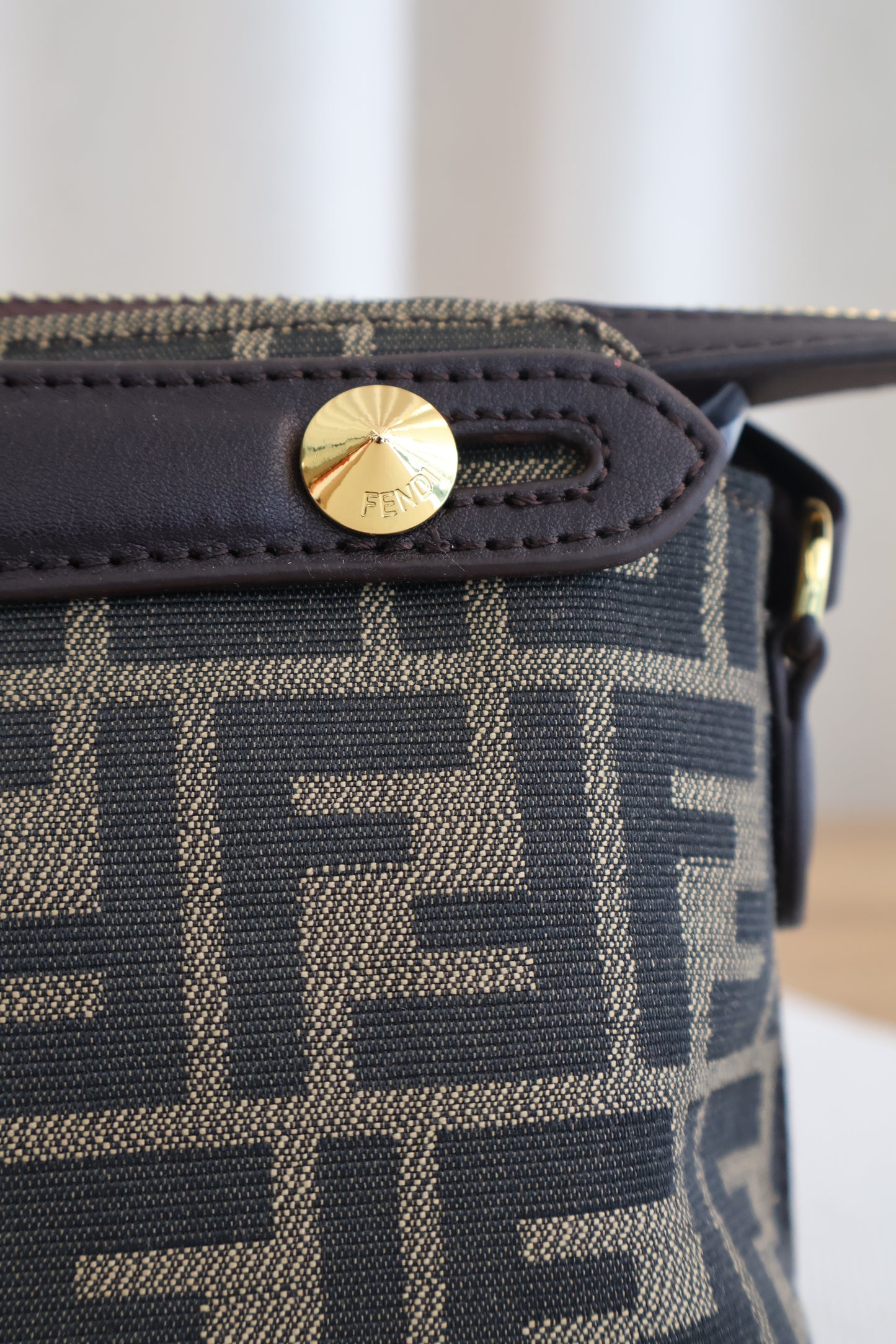Fendi By The Way Soft Mini Brown FF Jacquard Fabric Mini Bag (Whatsapp for Price & Grade)