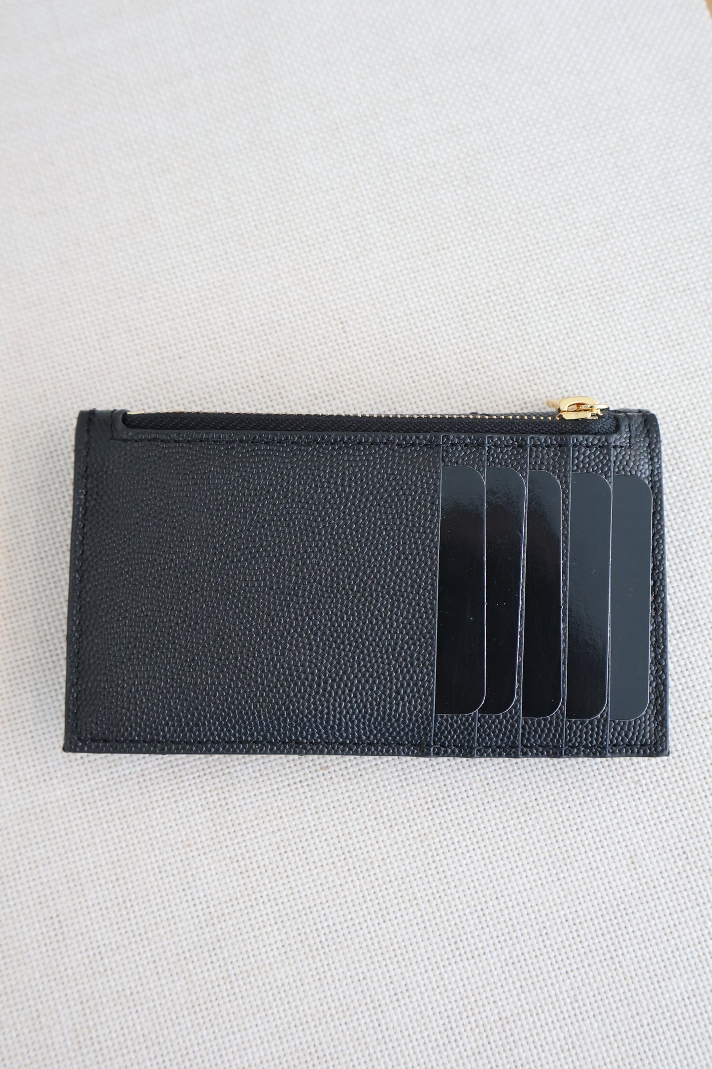 YSL Cassandre Matelasse Fragments Flap Card Case in Grain De Poudre (Whatsapp for Price & Grade)