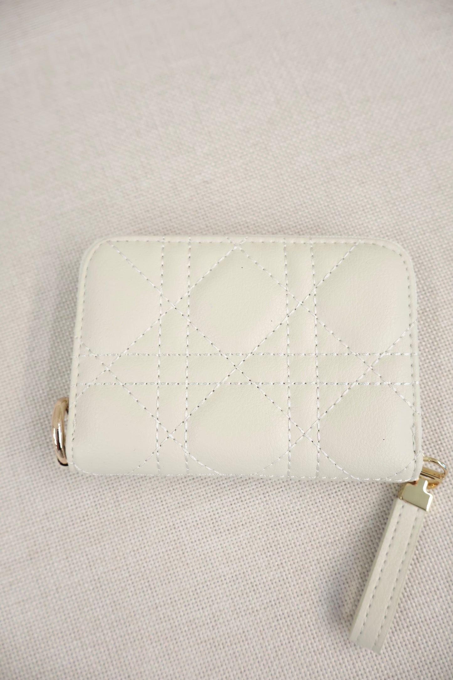 Dior White Wallet Lady Dior Voyageur Small Coin Purse (Whatsapp for Price & Grade)