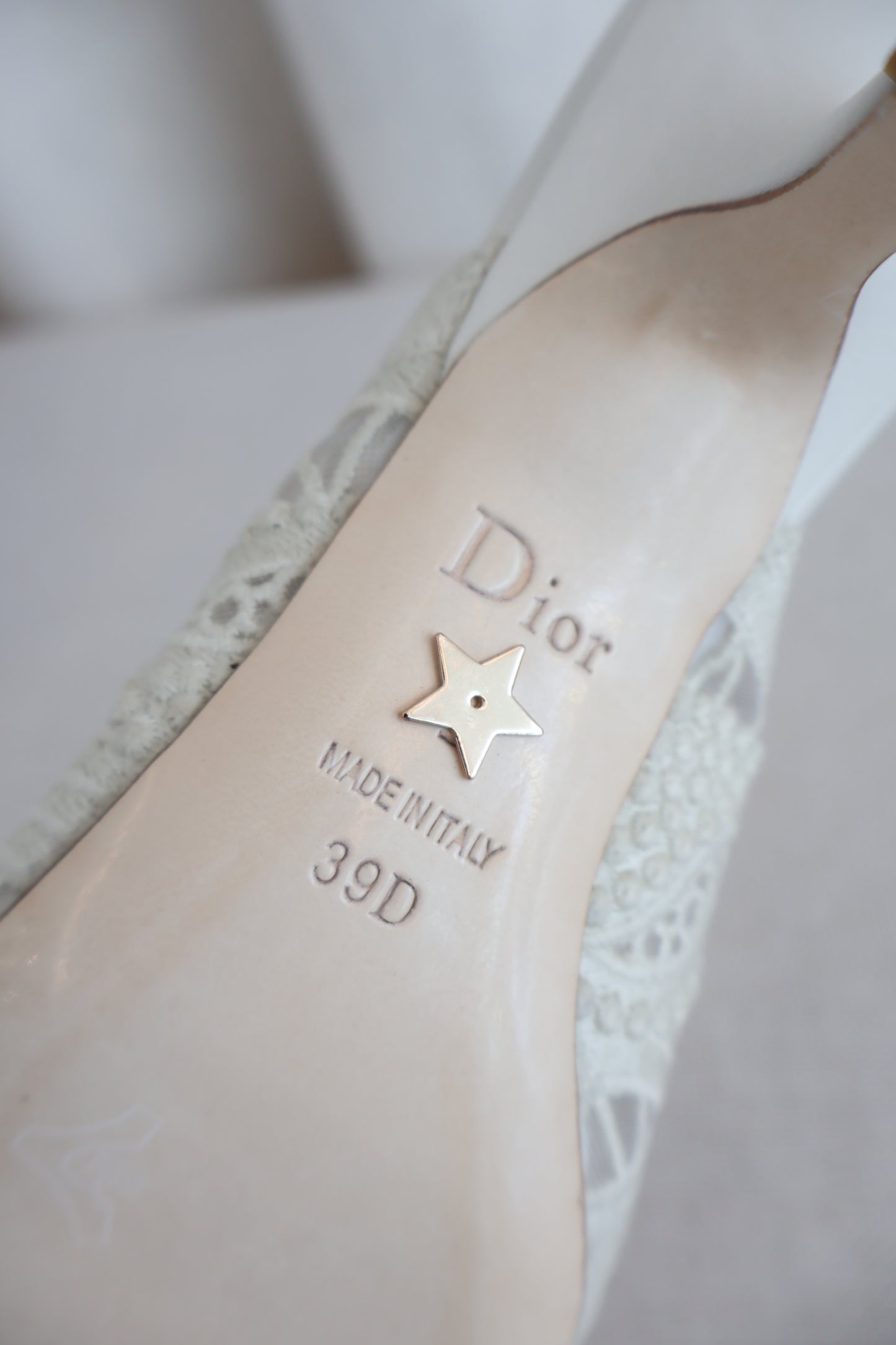 Dior J'adior Slingback Pump White Lace (Whatsapp for Price & Grade)
