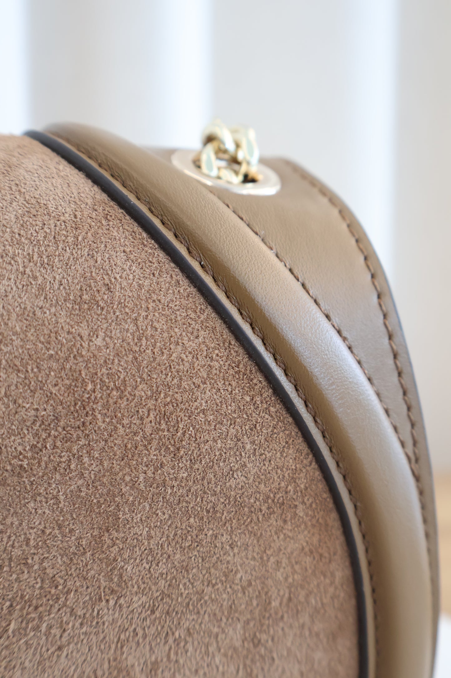 Gucci Blondie Small Shoulder Bag Light Brown Sude (Whatsapp for Price & Grade)