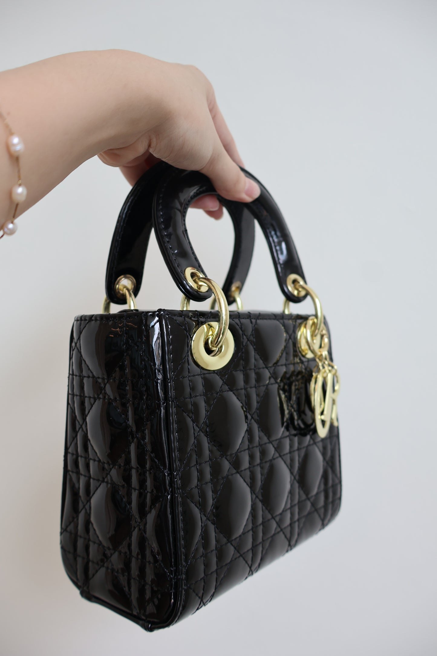 Dior Lady Dior Black Patent (Whatsapp for Price & Grade)