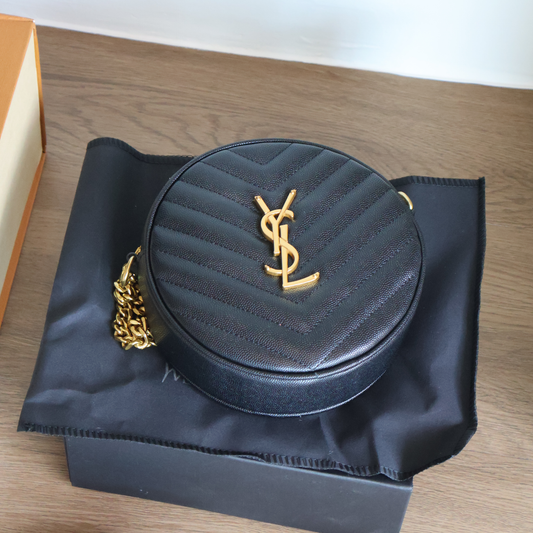 YSL Monogramme Round Bag Black (Whatsapp for Price & Grade)