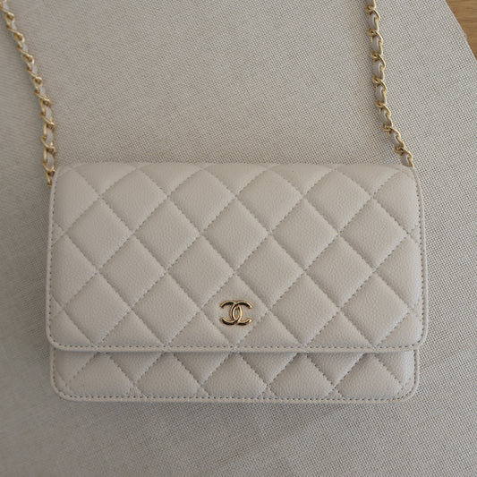 Chanel WOC White x Gold (Whatsapp for Price & Grade)