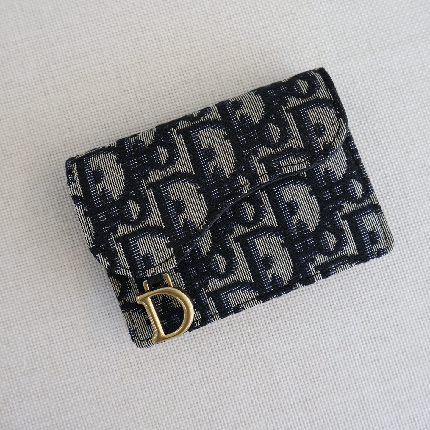 Dior Saddle Bloom Card Holder Blue (Whatsapp for Price & Grade)