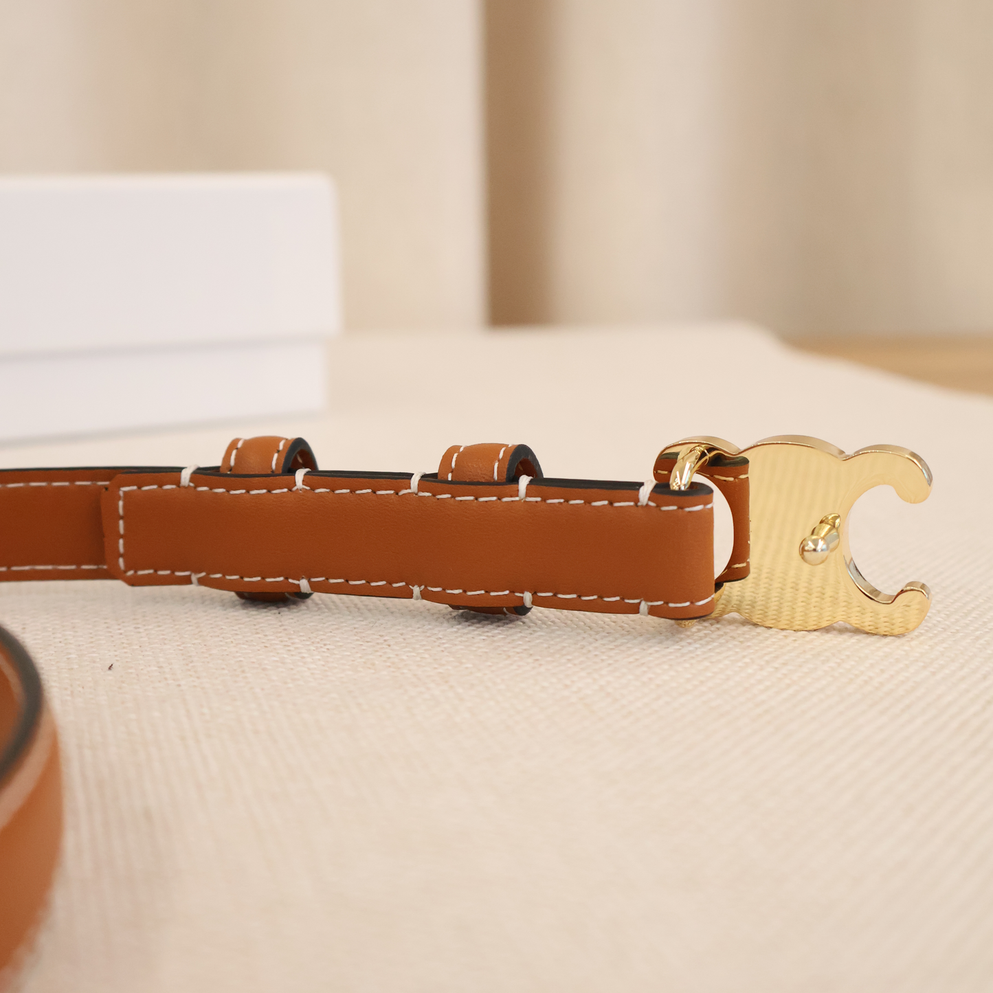 Celine Belt Tan x Gold (Whatsapp for Price & Grade)