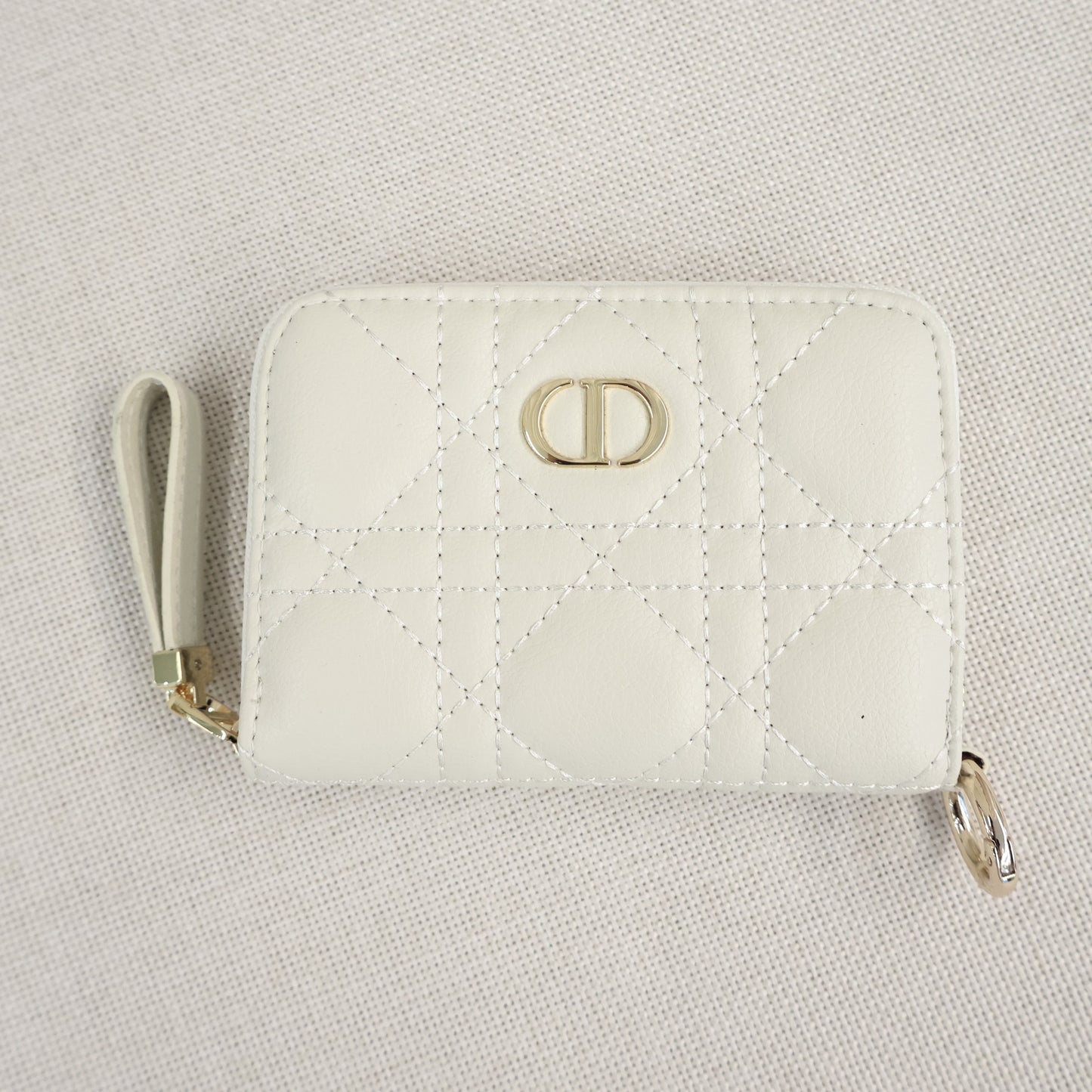 Dior White Wallet Lady Dior Voyageur Small Coin Purse (Whatsapp for Price & Grade)